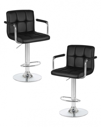 Стул барный DOBRIN KRUGER ARM (черный) 2 шт_0