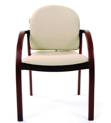 Кресло для посетителя CHAIRMAN 659 терра 101 беж матовый/темный орех_1