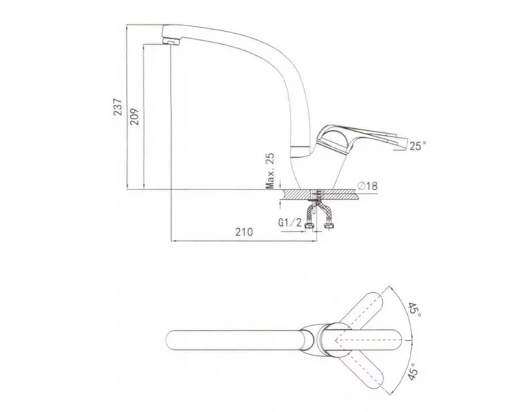 Кухонный смеситель GRANULA 2024 Антик_1