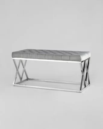 Банкетка ИНСИГНИЯ велюр Серый_1