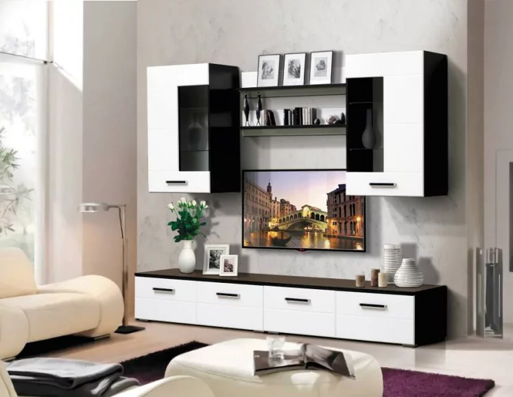 Набор мебели для гостиной Грация 1.7 МДФ матовый Венге/Белый_0