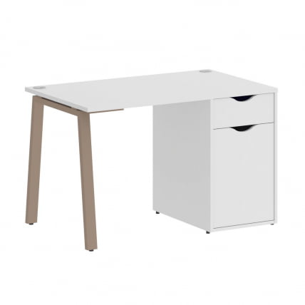 Стол письменный HOME OFFICE VR.SP-3-118.1.A Белый/Мокко металл_0