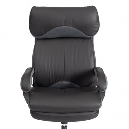 Кресло руководителя Duke metal BL кож/зам/ткань, черный/серый, 36-6/12_6