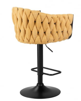 Стул барный ДОБРИН ЛЕОН (желтая ткань (ЛАР 275-8)) 2 шт / DOBRIN LEON (LAR_6