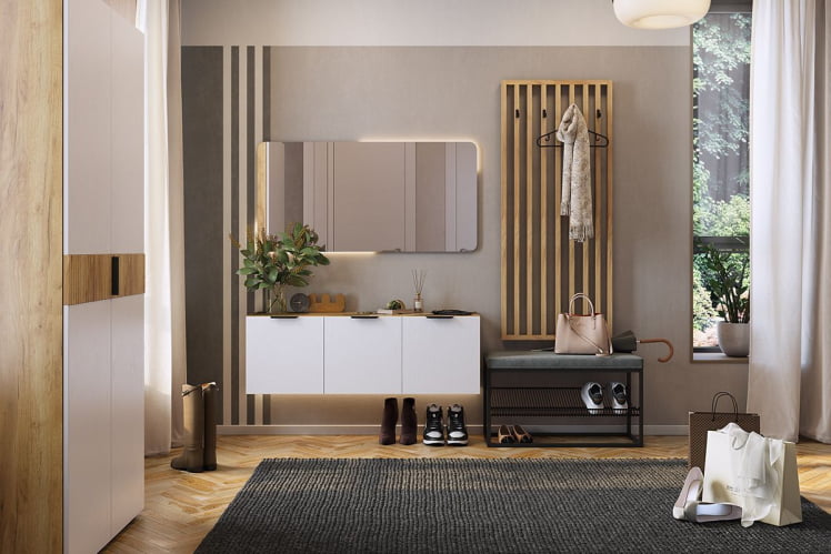 Прихожая Бери К6 дуб крафт золотой/графит_1