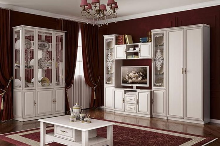 Шкаф-пенал Габриэлла 06.85-02 Вудлайн кремовый Аруша венге_2