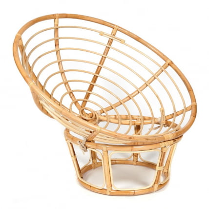 Кресло PAPASAN ECO/ПАПАСАН ЭКО P115-1/SP STD /c подушкой, ремешками/ диаметр подушки 125 см, 115x101x92 см, Natural (натуральный), флок Олива, 23_4