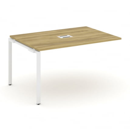 Проходной наборный элемент переговорного стола CONCEPT CN.NPRG-013 Дуб Винченцо Белый_0