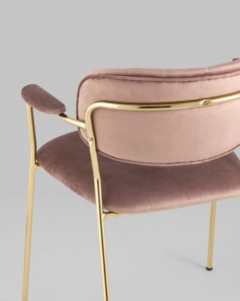 Стул кухонный Кэрол с подлокотниками Пыльно-розовый_4