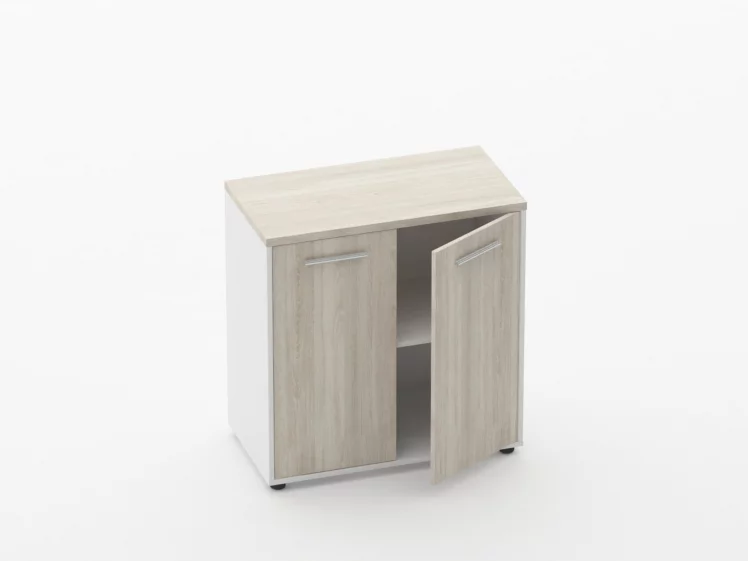 Шкаф 1 широкий закрытый Deka 10.08.111 Дуб Сантана светлый/Белый_1