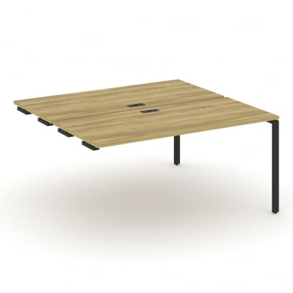 Двойной стол-приставка к опорным тумбам/шкафам CONCEPT CN.DSPR-004 Дуб Винченцо Черный_0