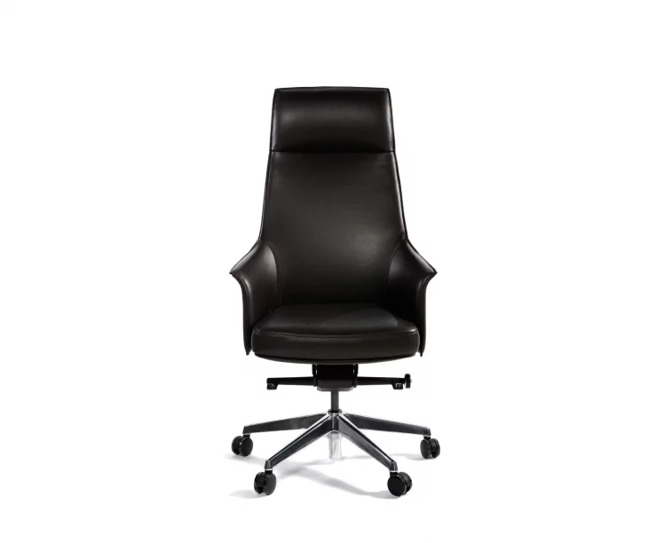 Кресло руководителя Бордо экокожа Черный_1