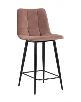 Стул полубарный Джанго велюр Пыльно-розовый_0