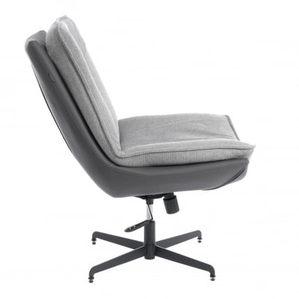 Кресло лаунж Cosmo велюр/букле/экокожа, VT shape silver/графит_1