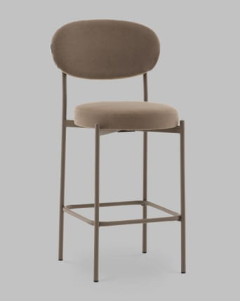 Стул Полубарный Бриф DD ПБ велюр капучино каркас капучино муар_0