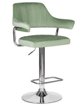 Стул барный DOBRIN CHARLY Пудрово-мятный велюр MJ9-87_0