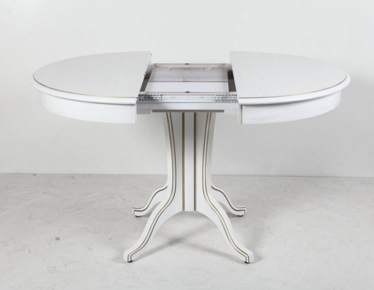 Стол обеденный Орион-5 (d1100) тон 1 с золотой патиной_5