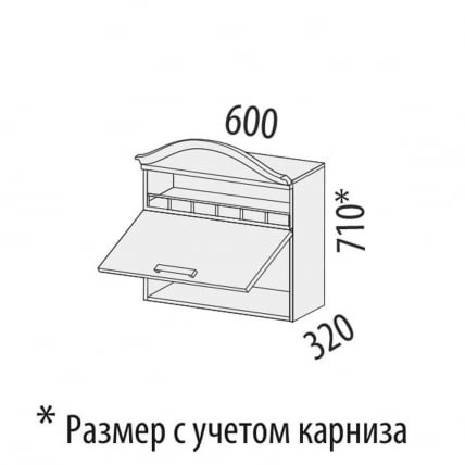 Шкаф над вытяжкой (с системой плавного закрывания) Тиффани 19.13.1_3