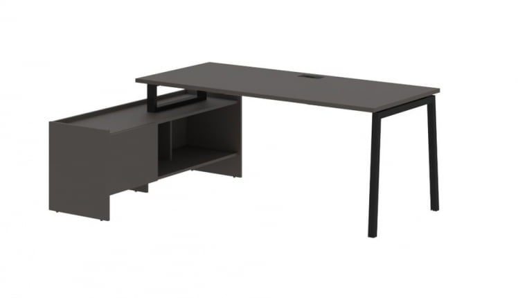 Стол с тумбой EDIS ELCT 19814 Мокко Черный_0