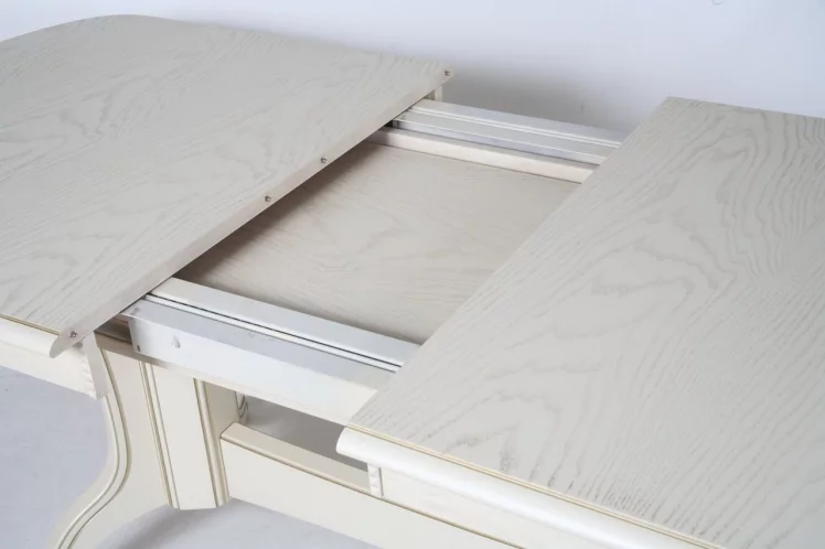 Стол обеденный раскладной Лира-3 (1,6м) тон 2М с золотой патиной_5