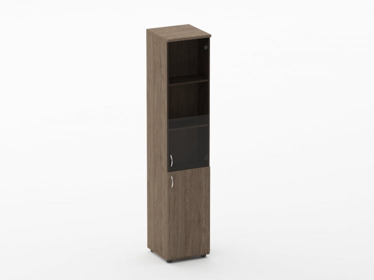 Шкаф высокий со стеклом Twin 16.16.13Пр Дуб Верцаска_0