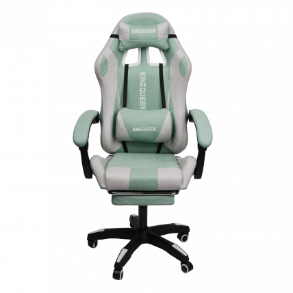 Кресло 1208, замша, цвет сине-белый с массажем, арт 1208-Blue-White_1