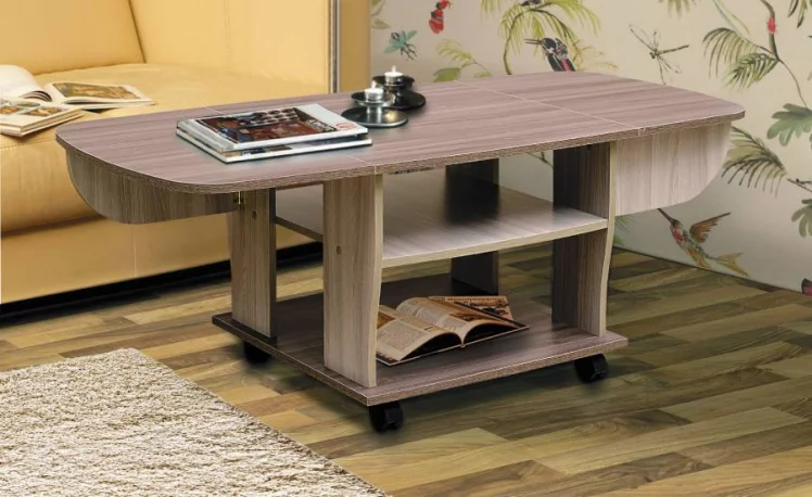 Стол журнальный №14 Венге/Дуб молочный_0