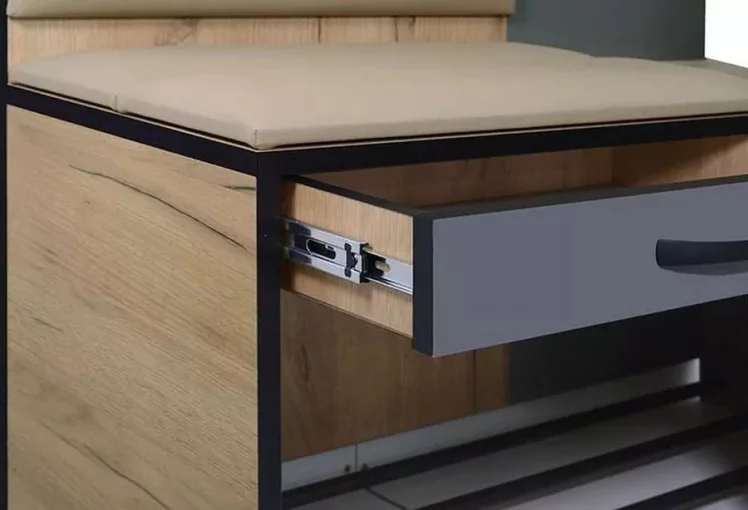 Прихожая Ольга-Лофт 2 Дуб Крафт золотой Темно-серый_4