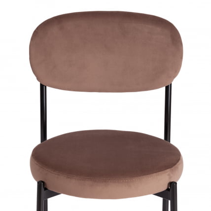 Стул REVO (mod. 7033) / 1 шт. в упаковке ткань/металл, 47х54х82 см, высота до сиденья 47 см, коричневый barkhat 12/черный_5