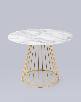 Стол обеденный Ливерпуль 110x110 Белый мрамор_5