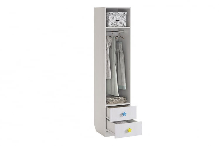 Шкаф комбинированный (с ящ. 1-створчатый) Чудо MDW-02 Белый рамух_4