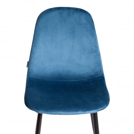 Стул BREEZE (mod. JSC-58) Велюр/металл , 44 х 53 х 86 см, Blue (синий) HLR63 / черный_5
