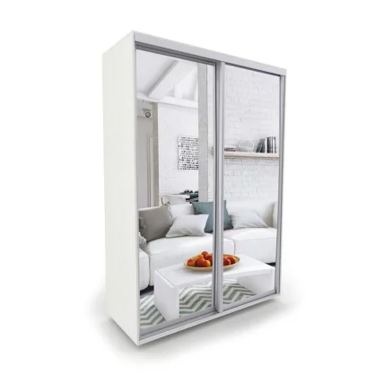 Шкаф-купе 2-х дверный Акцент-Сим З 1400х600 Выбеленное дерево_0