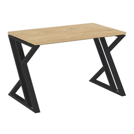 Стол рабочий LOFT VR.L-SRZ-2.7 Металл черный Тиквуд светлый_0