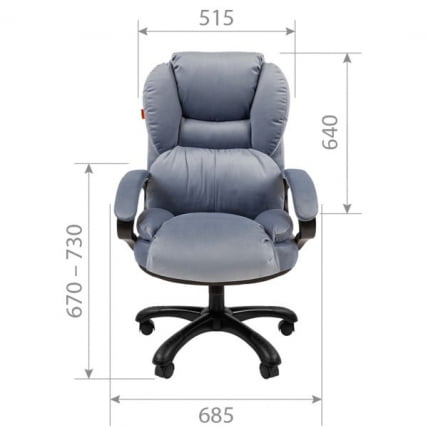 Кресло руководителя CHAIRMAN 434 HOME велюр Голубой_8
