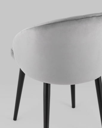 Стул с подлокотниками Брюссель велюр Серый_3