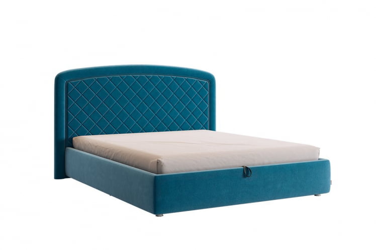 Кровать 1.6 Сильва 2 с подъем. механизмом ZP.KM1.6-18 изумруд (велюр)_0