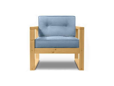 Диван одноместный DEmoku Д-1 бежевый-натуральный_1