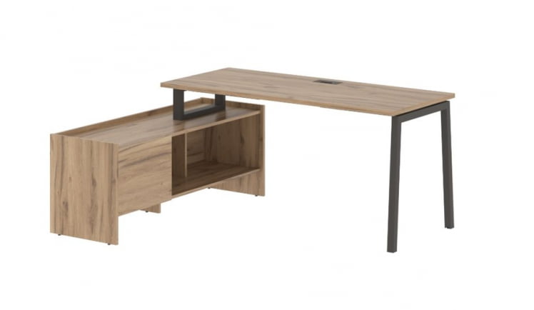 Стол с тумбой EDIS ELCT 17614 Дуб Денвер светлый Мокко_0