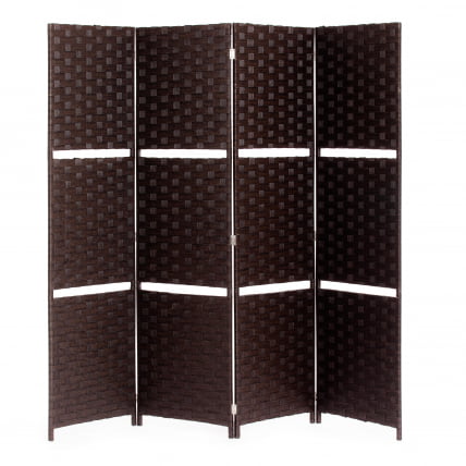 Ширма с полками Secret De Maison NICE (mod. TT-RD007) сосна+бумажный жгут, 200*180, Орех (Walnut)_2