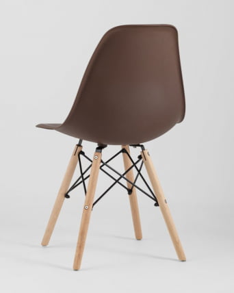 Стул Eames Style DSW коричневый 4 шт. комплект (разборный каркас)_7