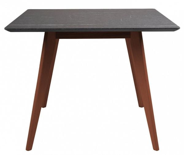 Стол Лунд 860*860 мрамор Графит /темный орех_9