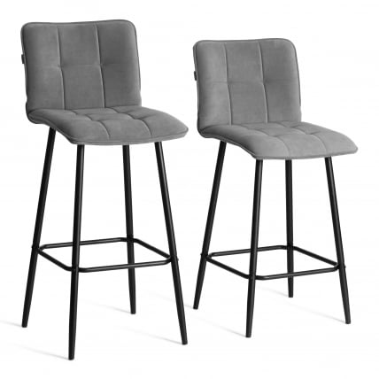 Барный стул Bari/Бари велюр, серый, 29, 45х56х110 см_13