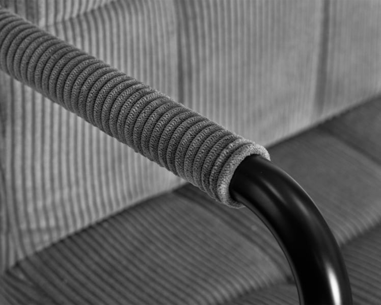 Стул барный DOBRIN KRUGER ARM BLACK (серый вельвет (LAR-E2041-25))_8