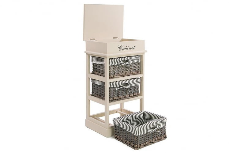 Тумба с 3 корзинами и ящиком Secret De Maison OUVERTURE 3 ( mod. 4336 ) Слоновая кость_4