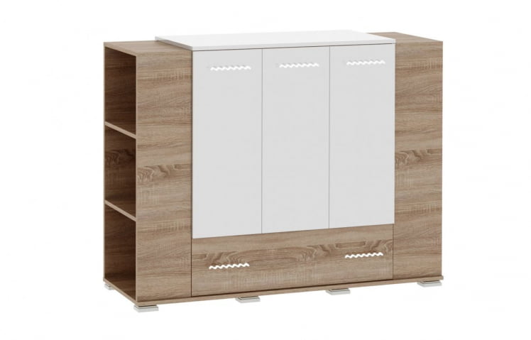 Тумба Импульс SN16.20 Дуб сонома/белый глянец_0