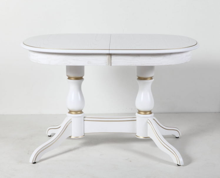 Стол обеденный раскладной Лира (1,6м) тон 1 с золотой патиной_4