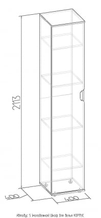 Шкаф для белья Автобус 5 Дуб Сонома(молодежная)_1