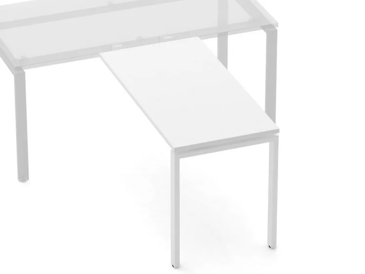 Брифинг-приставка для стола на П-обр.опорах Deka 7.10.12 Белый_1