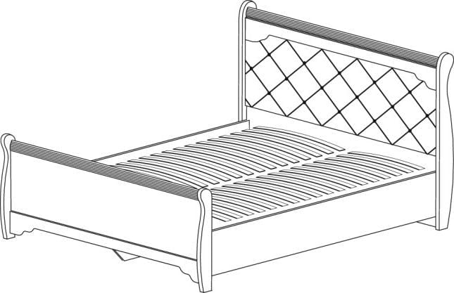 Кровать двойная 1600 Флоренция 677  Дуб оксофрд_3